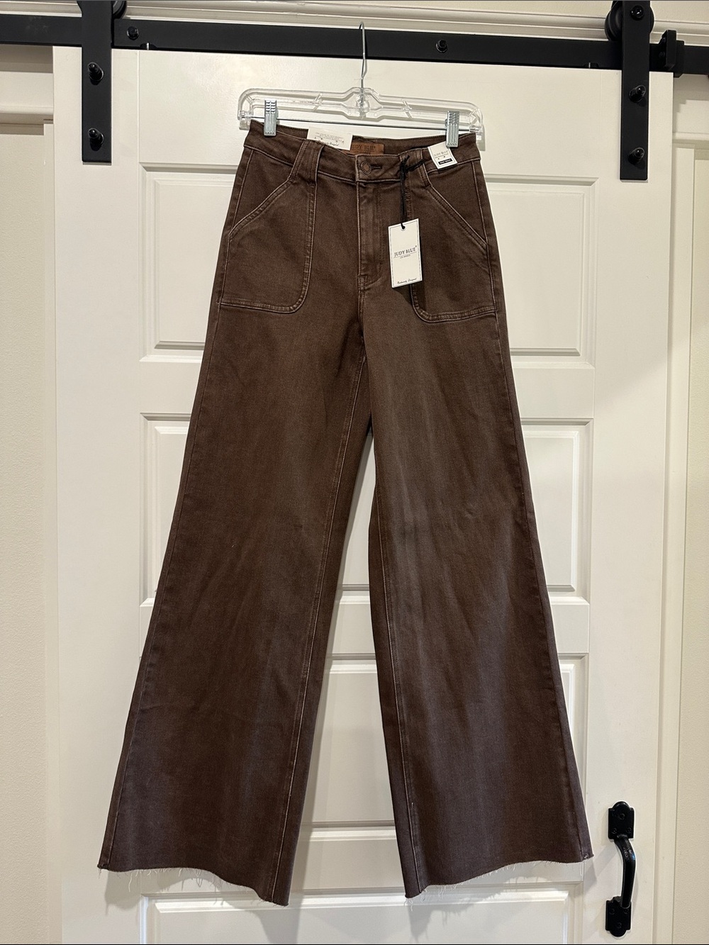 Judy Blue Wide-Leg Jeans in Deep Brown